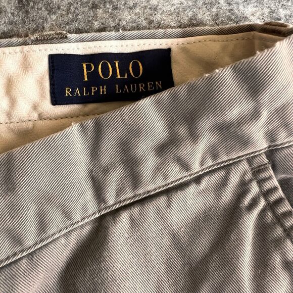 Polo Ralph Lauren Mens Pants 36x32 Gray Chino Classic Fit Business Work Casual - Picture 3 of 8